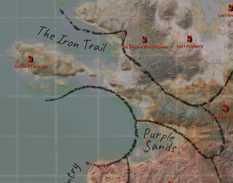 The Iron Trail Map Locations